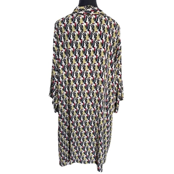 FLAX Designs Dress Tunic 3G 24-26 Art Deco Rayon Thinking Tropics Boho Novelty - Picture 7 of 16